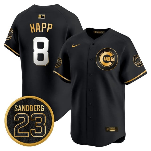 Men's Chicago Cubs 'Ryne Sandberg Tribute' Vapor Premier Limited Jersey V2 - All Stitched Ian Happ8