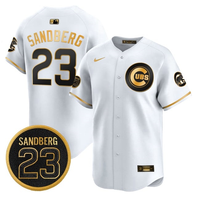 Men's Chicago Cubs 'Ryne Sandberg Tribute' Vapor Premier Limited Jersey V2 - All Stitched Ryne Sandberg      23