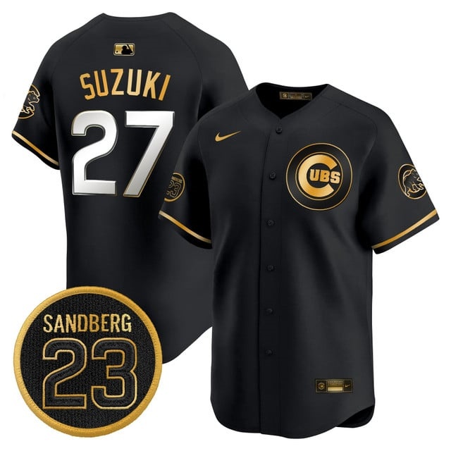 Men's Chicago Cubs 'Ryne Sandberg Tribute' Vapor Premier Limited Jersey V2 - All Stitched Seiya Suzuki27