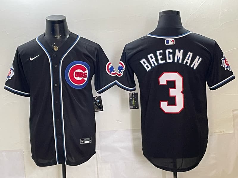 Men's Chicago Cubs  Home Limited Player Jersey 3 BREGMAN