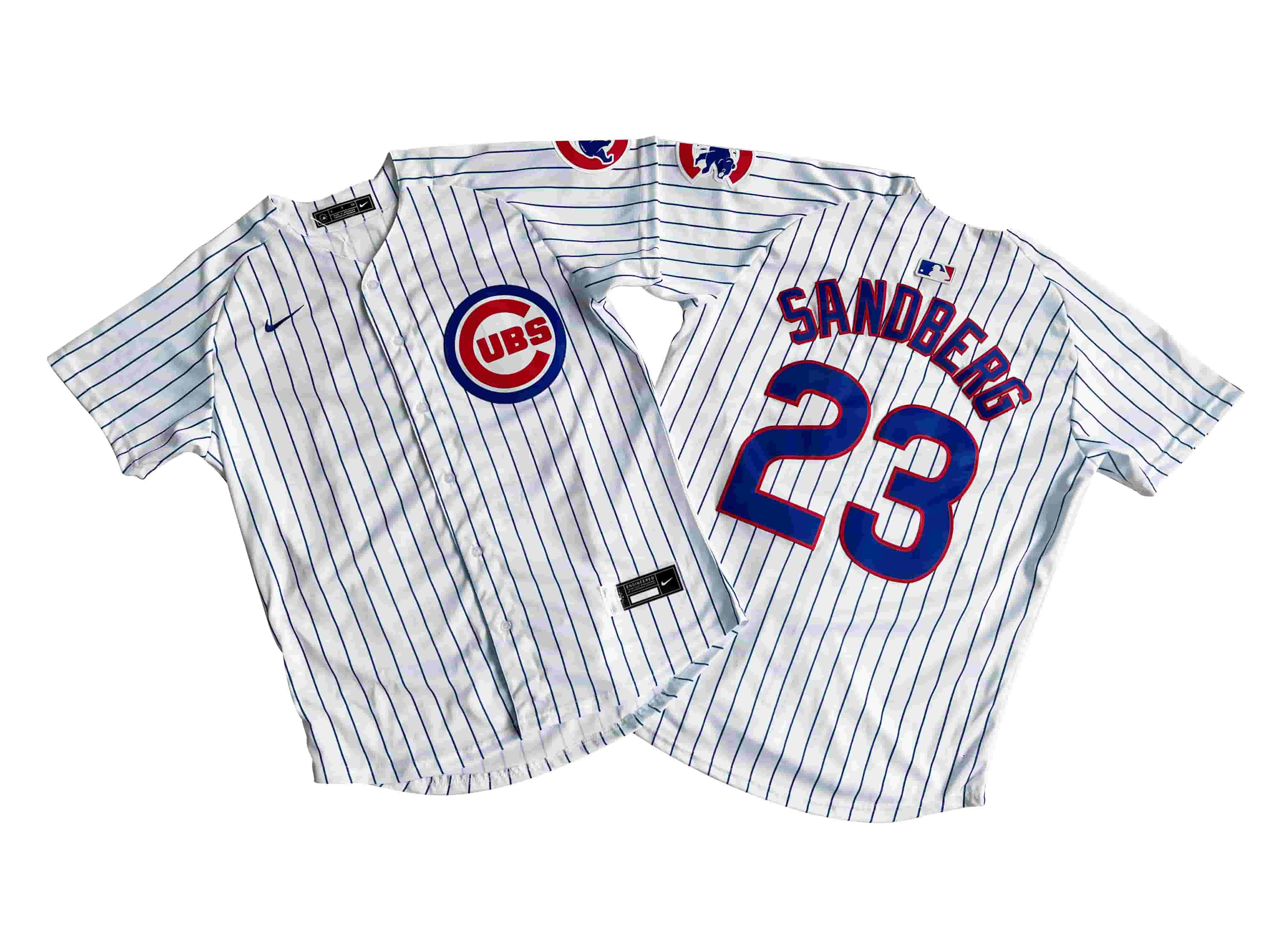 Men's Chicago Cubs 23# Ryne Sandberg Nike White Home Limited Player Jersey