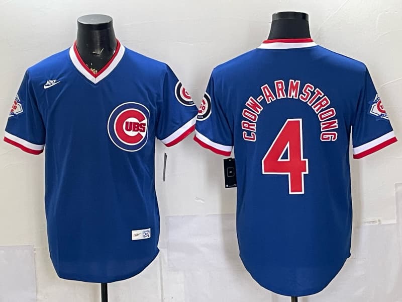 Men's Chicago Cubs 4# Pete Crow-Armstrong Nike    Home Limited Player Jersey