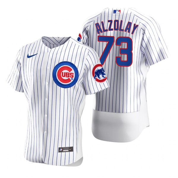 Men's Chicago Cubs Adbert Alzolay Nike White Flex Base Player Baseball Jersey