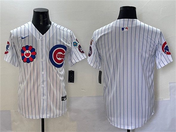 Men's Chicago Cubs Blank White 2025 Tokyo Series Limited Stitched Baseball Jersey
