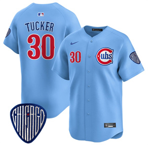 Men's Chicago Cubs Blue Alternate Vapor Premier Limited Jersey - All Stitched Blue 30 Kyle Tucker