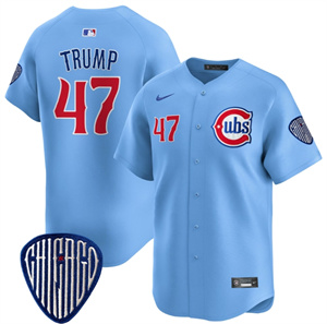 Men's Chicago Cubs Blue Alternate Vapor Premier Limited Jersey - All Stitched Blue 47 Donald Trump