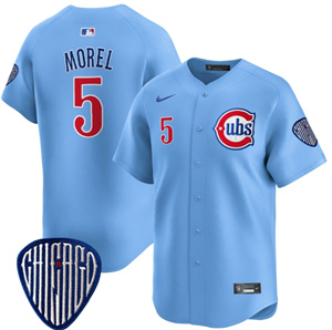 Men's Chicago Cubs Blue Alternate Vapor Premier Limited Jersey - All Stitched Blue 5 Christopher Morel
