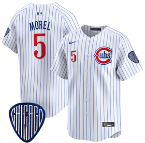Men's Chicago Cubs Blue Alternate Vapor Premier Limited Jersey - All Stitched Pinstripe Christopher Morel