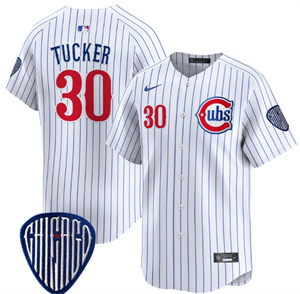 Men's Chicago Cubs Blue Alternate Vapor Premier Limited Jersey - All Stitched Pinstripe Kyle Tucker