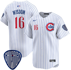 Men's Chicago Cubs Blue Alternate Vapor Premier Limited Jersey - All Stitched Pinstripe Patrick Wisdom