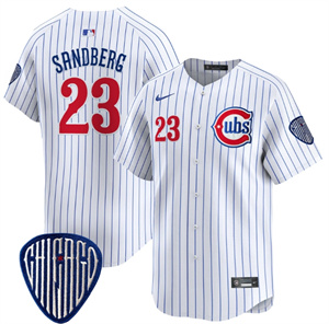 Men's Chicago Cubs Blue Alternate Vapor Premier Limited Jersey - All Stitched Pinstripe Ryne Sandberg