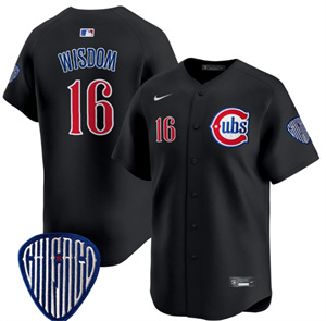 Men's Chicago Cubs Blue Alternate Vapor Premier Limited baseball Jersey - All Stitched Black Patrick Wisdom