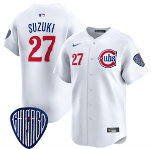 Men's Chicago Cubs Blue Alternate Vapor Premier Limited baseball Jersey - All Stitched White Seiya Suzuki 27