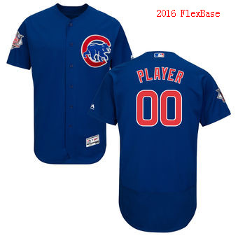 Men's Chicago Cubs Majestic Royal Gray Flexbase Authentic Collection Custom Jersey