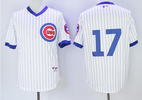 Men's Chicago Cubs Retired Player #17 Mark Grace White Pullover No Name 1988 Majestic Baseball Jerseys
