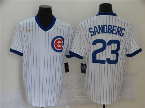 Men's Chicago Cubs Retired Player #23 Ryne Sandberg Nike White Pullover Cooperstown Baseball jerseys