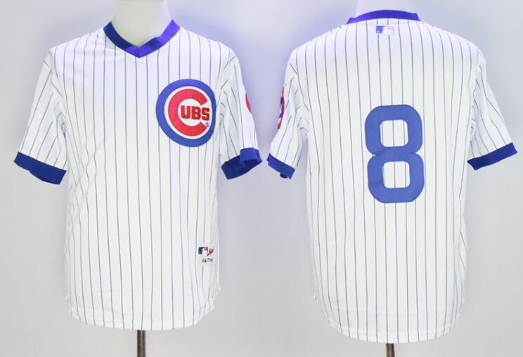 Men's Chicago Cubs Retired Player #8 ANDRE DAWSON White Pullover No Name 1988 Majestic Baseball Jerseys