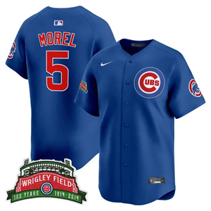 Men's Chicago Cubs Wrigley Field Style Vapor Premier Limited Jersey - All Stitched Christopher Morel   5