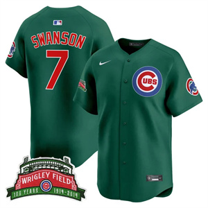 Men's Chicago Cubs Wrigley Field Style Vapor Premier Limited Jersey - All Stitched Dansby Swanson 7