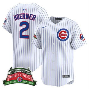 Men's Chicago Cubs Wrigley Field Style Vapor Premier Limited Jersey - All Stitched Nico Hoerner    2