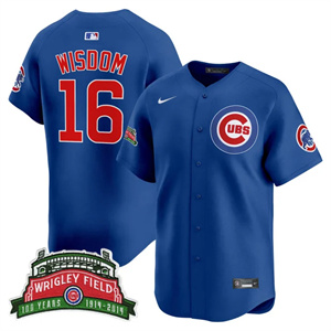 Men's Chicago Cubs Wrigley Field Style Vapor Premier Limited Jersey - All Stitched Patrick Wisdom   16