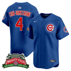 Men's Chicago Cubs Wrigley Field Style Vapor Premier Limited Jersey - All Stitched Pete Crow-Armstrong   4