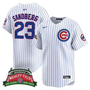 Men's Chicago Cubs Wrigley Field Style Vapor Premier Limited Jersey - All Stitched Ryne Sandberg    23