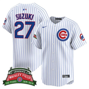 Men's Chicago Cubs Wrigley Field Style Vapor Premier Limited Jersey - All Stitched Seiya Suzuki    27