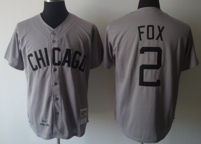 Men's Chicago White Sox #2 Nellie Fox 1960 Gray Throwback Jerseys