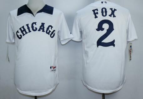 Men's Chicago White Sox #2 Nellie Fox Turn back Baseball Jerseys