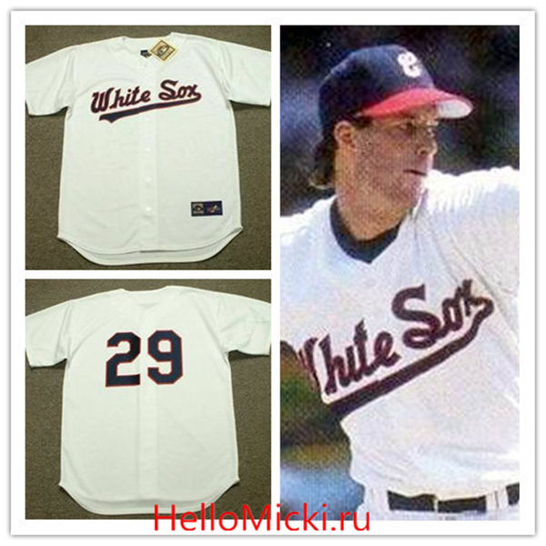 Men's Chicago White Sox #29 JACK McDOWELL 1990 Majestic Cooperstown White Home Jersey