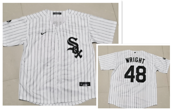 Men's Chicago White Sox #48 Mike Wright Jr.White Pinstripe Stitched MLB Cool Base Nike Jersey.jpg