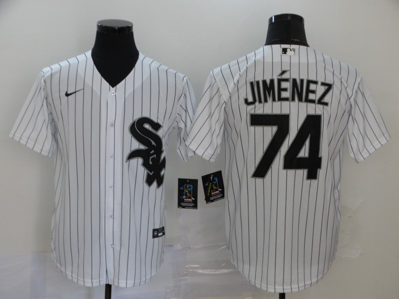 Men's Chicago White Sox #74 Eloy Jime?nez White Stitched MLB Cool Base Nike Jersey