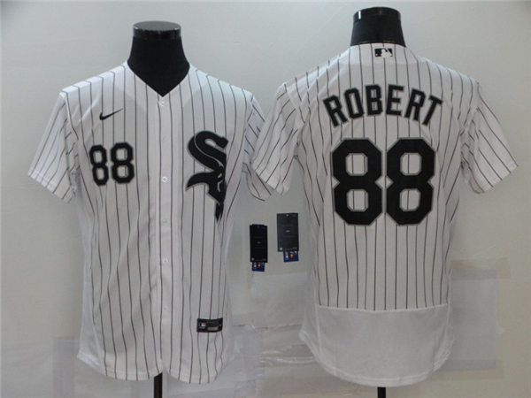Men's Chicago White Sox #88 Luis Robert Nike White Home MLB Flex Base Jerseys