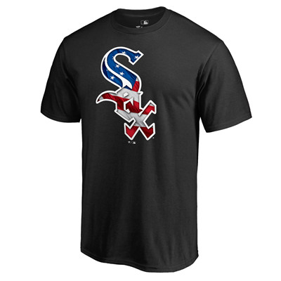Men's Chicago White Sox Black Banner Wave II T-Shirt