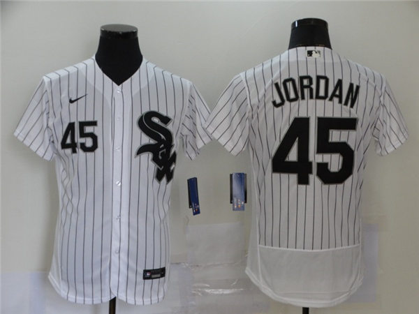 Men's Chicago White Sox Retired Player #45 Michael Jordan Nike White Home MLB Flex Base Jerseys