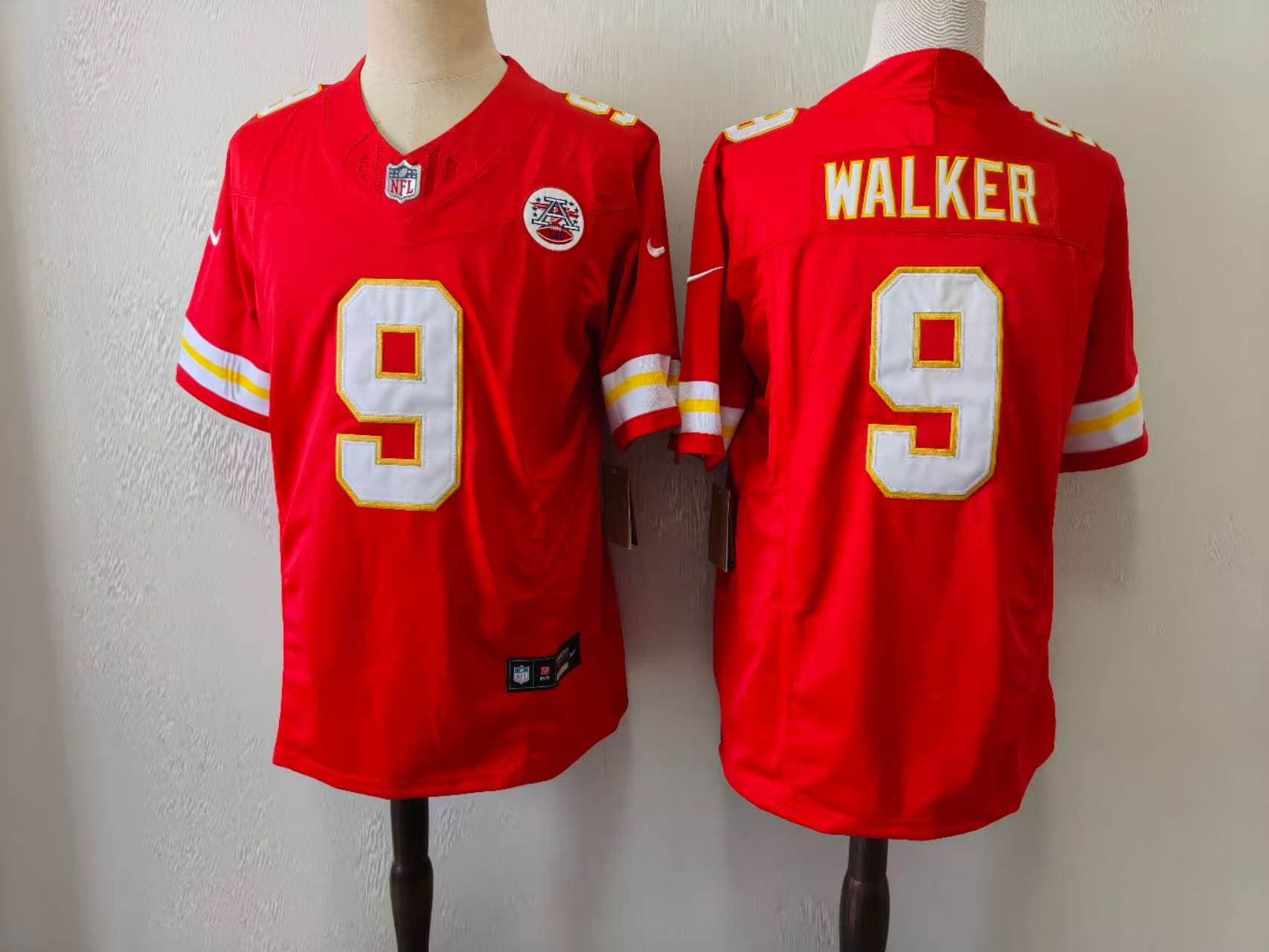 Men's Chiefs 2026  Lamar Hunt Patch Vapor Limited Jersey - All Stitched Kenneth Walker 9