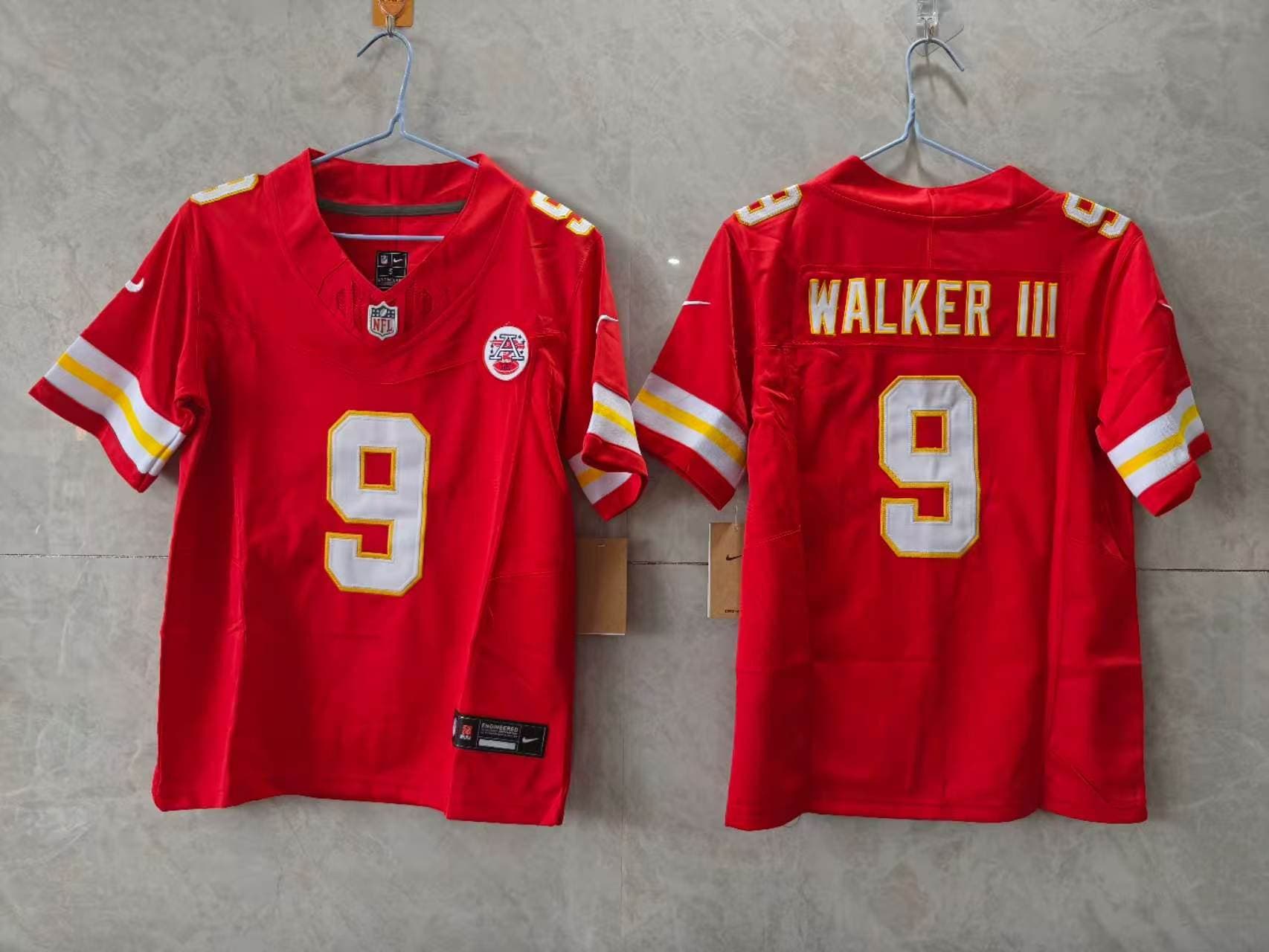 Men's Chiefs 2026 Lamar Hunt Patch Vapor Limited Jersey - All Stitched  Kenneth Walker 9