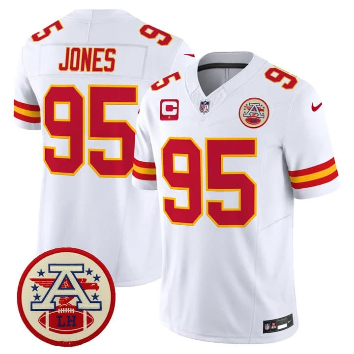 Men's Chiefs 2026 Lamar Hunt Patch Vapor Limited Jersey - All Stitched Chris Jones