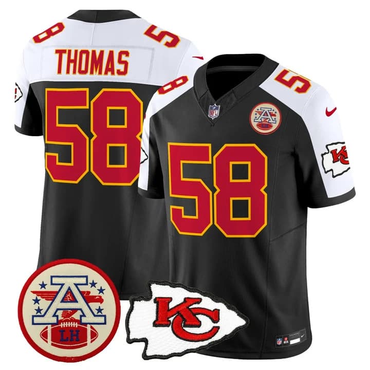 Men's Chiefs 2026 Lamar Hunt Patch Vapor Limited Jersey - All Stitched Derrick Thomas     58