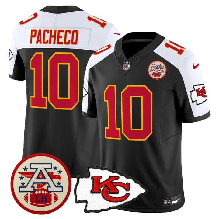 Men's Chiefs 2026 Lamar Hunt Patch Vapor Limited Jersey - All Stitched Isiah  Pacheco  10