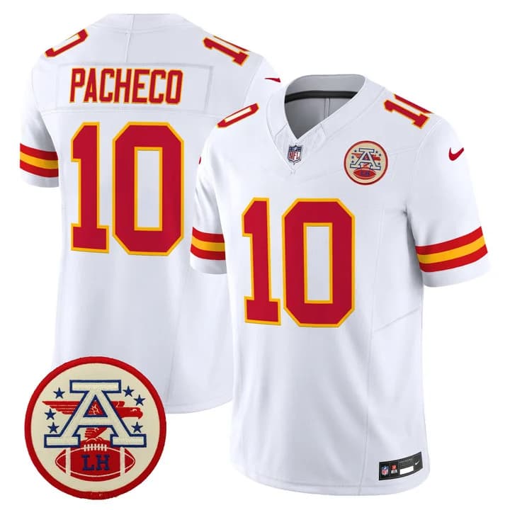 Men's Chiefs 2026 Lamar Hunt Patch Vapor Limited Jersey - All Stitched Isiah Pacheco