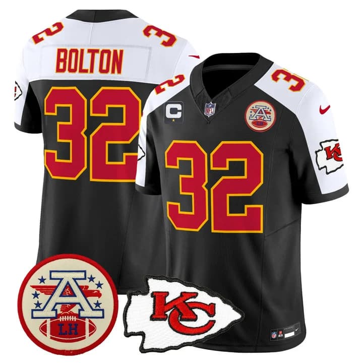 Men's Chiefs 2026 Lamar Hunt Patch Vapor Limited Jersey - All Stitched Nick Bolton    32