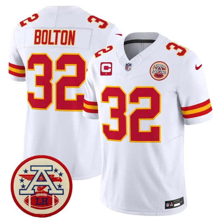 Men's Chiefs 2026 Lamar Hunt Patch Vapor Limited Jersey - All Stitched Nick Bolton