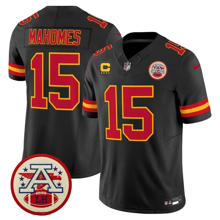 Men's Chiefs 2026 Lamar Hunt Patch Vapor Limited Jersey - All Stitched Patrick Mahomes    15