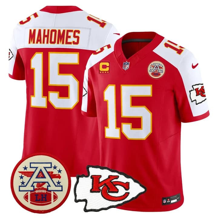 Men's Chiefs 2026 Lamar Hunt Patch Vapor Limited Jersey - All Stitched Patrick Mahomes 15