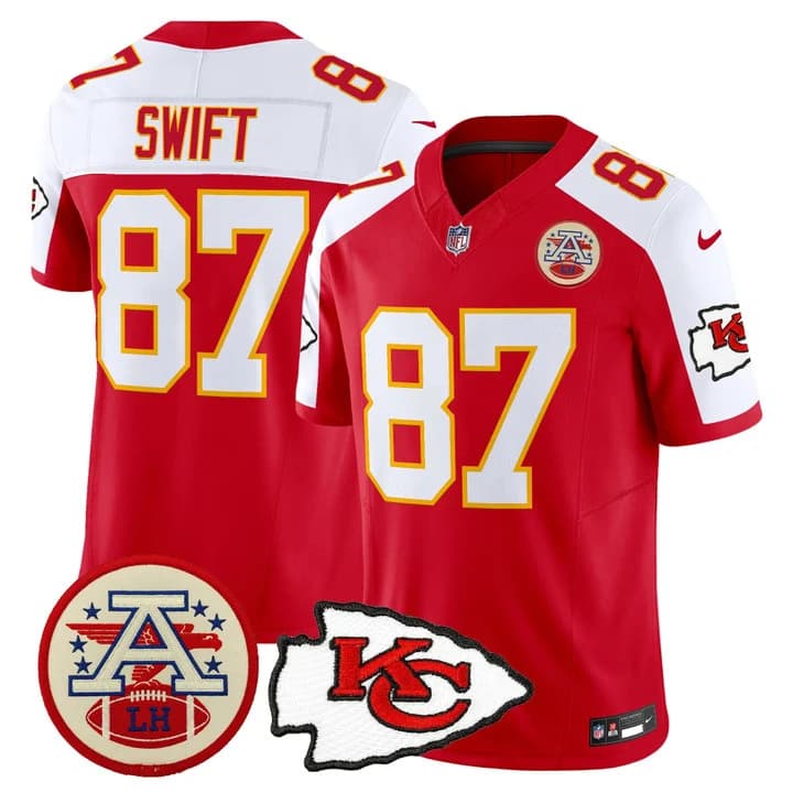 Men's Chiefs 2026 Lamar Hunt Patch Vapor Limited Jersey - All Stitched Taylor  Swift    87