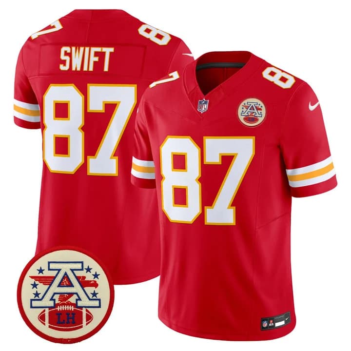 Men's Chiefs 2026 Lamar Hunt Patch Vapor Limited Jersey - All Stitched Taylor Swift  87