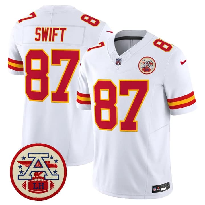 Men's Chiefs 2026 Lamar Hunt Patch Vapor Limited Jersey - All Stitched Taylor Swift