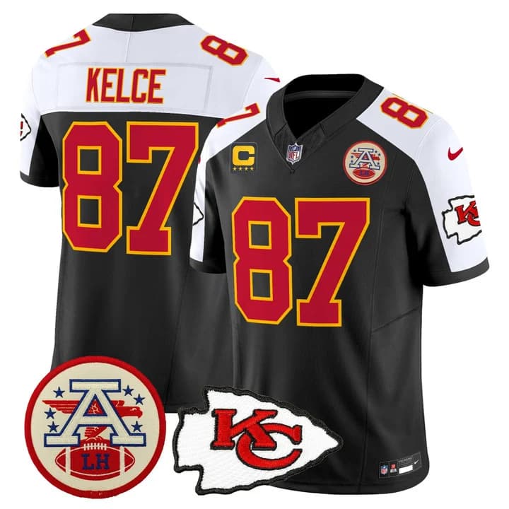 Men's Chiefs 2026 Lamar Hunt Patch Vapor Limited Jersey - All Stitched Travis  Kelce   87
